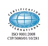 Certification International — ISO 9001:2008, certificate CIP/3080/01/10/281